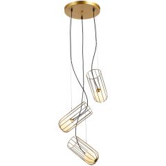 Italux Coco MDM39413GD lampa wisząca 3x25 W złota