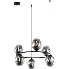 Italux Roxane MDM40456BKSG lampa wisząca 6x40 W czarna