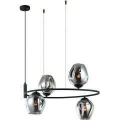 Italux Roxane MDM40464BKSG lampa wisząca 4x40 W czarna