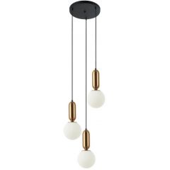 Italux Aldeva PND023403SBRO lampa wisząca 3x40 W złota