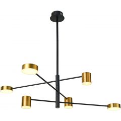 Italux Remdal PND163746BKGD4K lampa podsufitowa 6x36 W czarna-złota Italux Remdal PND163746BKGD4K lampa podsufitowa 6x36 W czarna-złota