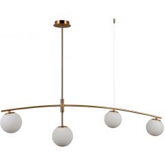 Italux Senai PND313224HB lampa wisząca 4x5 W mosiądz