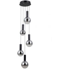 Italux Strela PND343785SBK lampa wisząca 5x25 W czarna Italux Strela PND343785SBK lampa wisząca 5x25 W czarna