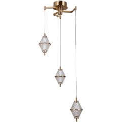 Italux Fuente PND343953HBR lampa wisząca 3x15 W złota