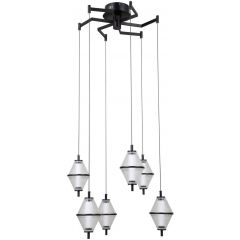 Italux Fuente PND343956BK lampa wisząca 6x30 W czarna