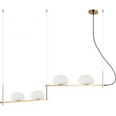 Italux Kernio PND357784BROW lampa wisząca 4x25 W mosiądz