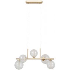 Italux Toledo PND407175HBR lampa wisząca 5x5 W złota