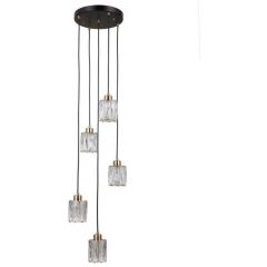 Italux Torno PND408135RBKHBR lampa wisząca 5x40 W czarna-złota Italux Torno PND408135RBKHBR lampa wisząca 5x40 W czarna-złota