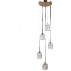 Italux Torno PND408135RHBR lampa wisząca 5x40 W złota Italux Torno PND408135RHBR lampa wisząca 5x40 W złota