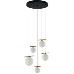 Italux Merseta PND463325ABROW lampa wisząca 5x65 W złota