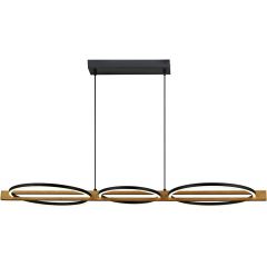 Italux Natano PND5536240WWO lampa wisząca 3x38 W czarna