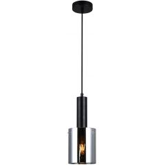 Italux Sardo PND55811BKSG lampa wisząca 1x40 W czarna-przydymiona