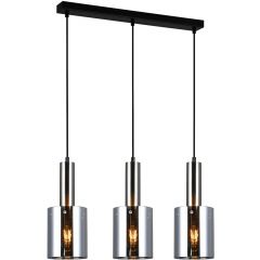 Italux Sardo PND55813SCSG lampa wisząca 3x40 W przydymiona-nikiel