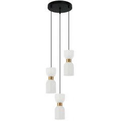 Italux Monza PND576023BKBRO lampa wisząca 3x40 W mosiądz