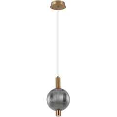 Italux Lenti PND836311BROSG lampa wisząca 1x7 W przydymiona-złota