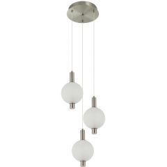Italux Lenti PND836313SCWH lampa wisząca 3x18 W biała-chrom