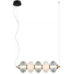 Italux Testa PND849384BK lampa wisząca 1x19 W przezroczysta