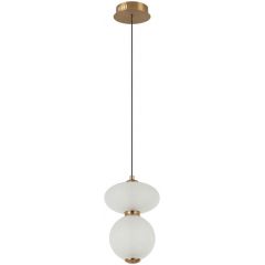 Italux Nico PND85452ABWH lampa wisząca 1x8 W biała-złota