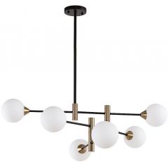 Italux Marino PND91486OPAL lampa podsufitowa 6x25 W czarna