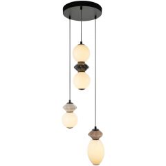 Italux Balos PND949214RBK lampa wisząca 3x19 W czarna