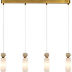 Italux Santos PND953314BRSS lampa wisząca 4x40 W złota