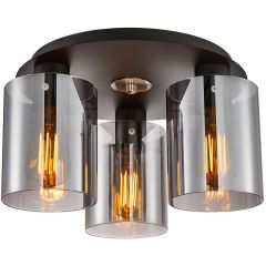 Italux Sardo SPL55813SCBKSG lampa podsufitowa 3x40 W czarna-szara