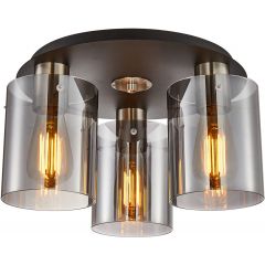 Italux Sardo SPL55813SCSCSG lampa podsufitowa 3x40 W szara-nikiel