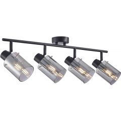 Italux Sardo SPL55814BKSG lampa podsufitowa 4x40 W czarna-przydymiona