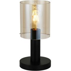 Italux Sardo TB55811BKAMB lampa stołowa 1x40 W czarna-bursztynowa