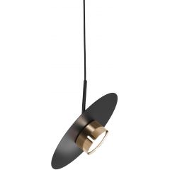 Kaja Burgas K5456 lampa wisząca 1x10 W czarna-złota