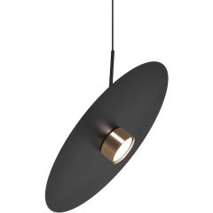 Kaja Burgas K5457 lampa wisząca 1x10 W czarna-złota