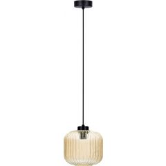 Kaja Clark K5650 lampa wisząca 1x15 W czarna-bursztynowa