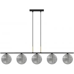 Kaja Fado K5693 lampa wisząca 5x10 W czarna-złota-grafitowa