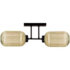 Kaja Fadiga K5743 lampa podsufitowa 2x15 W czarna-bursztynowa