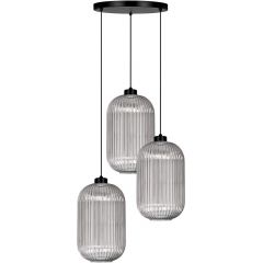 Kaja Silva K5756 lampa wisząca 3x15 W czarna-grafitowa