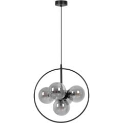 Kaja Neo K3836 lampa wisząca 5x10 W czarna-grafitowa