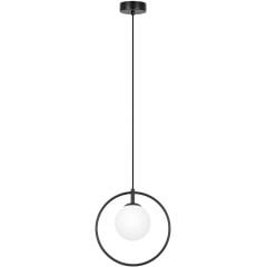 Kaja Geo K3837 lampa wisząca 1x10 W biała-czarna