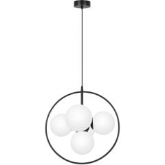 Kaja Geo K3838 lampa wisząca 5x10 W biała-czarna