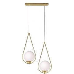 Kaja Neve Gold K4776 lampa wisząca 2x40 W biała-mosiądz