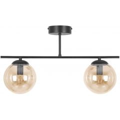 Kaja Delta K5163 lampa podsufitowa 2x10 W czarna-bursztynowa