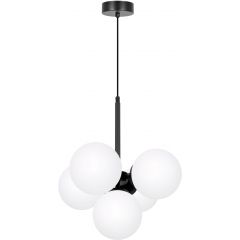 Kaja Inez K5362 lampa wisząca 5x10 W biała-czarna