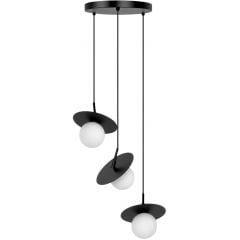 Kaja Sante K5375 lampa wisząca 3x10 W biała-czarna