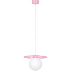 Kaja Robin K5440 lampa wisząca 1x10 W biała-różowa