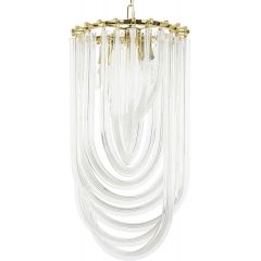 King Home Murano JD9607LGOLD lampa wisząca 3x40 W przezroczysta