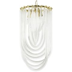 King Home Murano JD9607SGOLD lampa wisząca 1x40 W przezroczysta