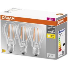Osram LED Lamps 4058075819290 żarówki led multipack 3x7 W 2700 K e27