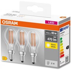 Osram LED Lamps 4058075819337 żarówki led multipack 3x4 W 2700 K e14