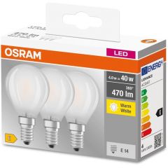 Osram LED Lamps 4058075819399 żarówki led multipack 3x4 W 2700 K e14