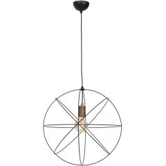 Luminex Gerid 0955 lampa wisząca 1x60 W czarna-mosiądz