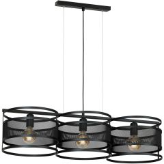 Luminex Rim 1121 lampa wisząca 3x60 W czarna